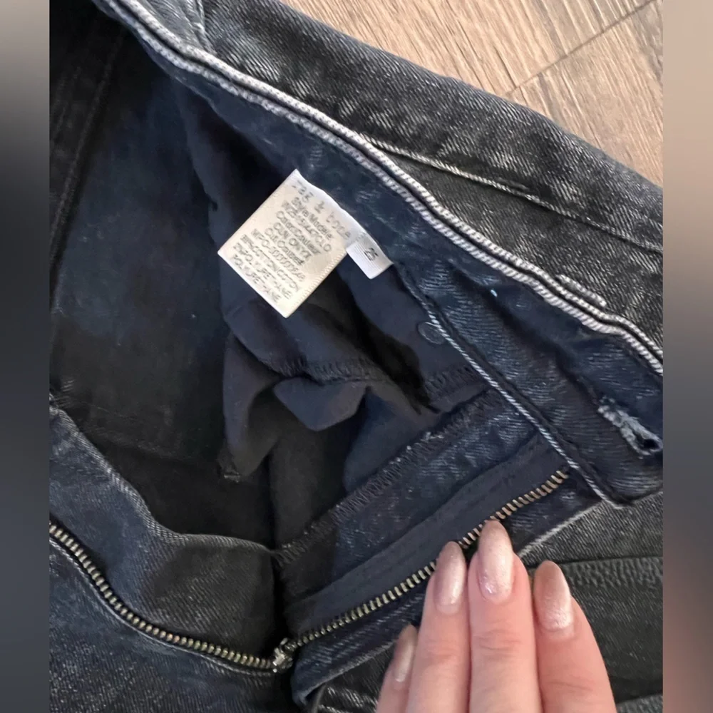 Rag & Bone Nina High-Rise Flare Jeans Black Raw Hem Size 25